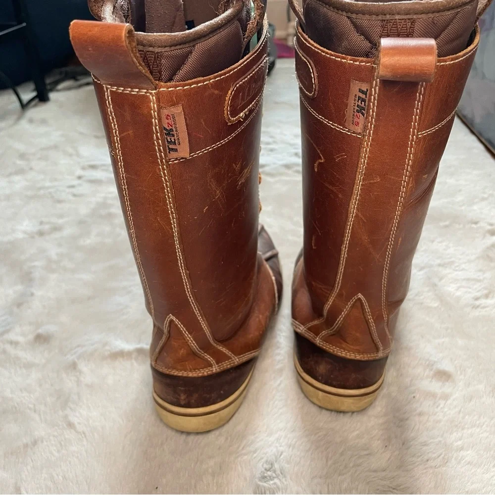 L.L. Bean Tall Insulated Leather Bean Boots Size 7 - Picture 13 of 14